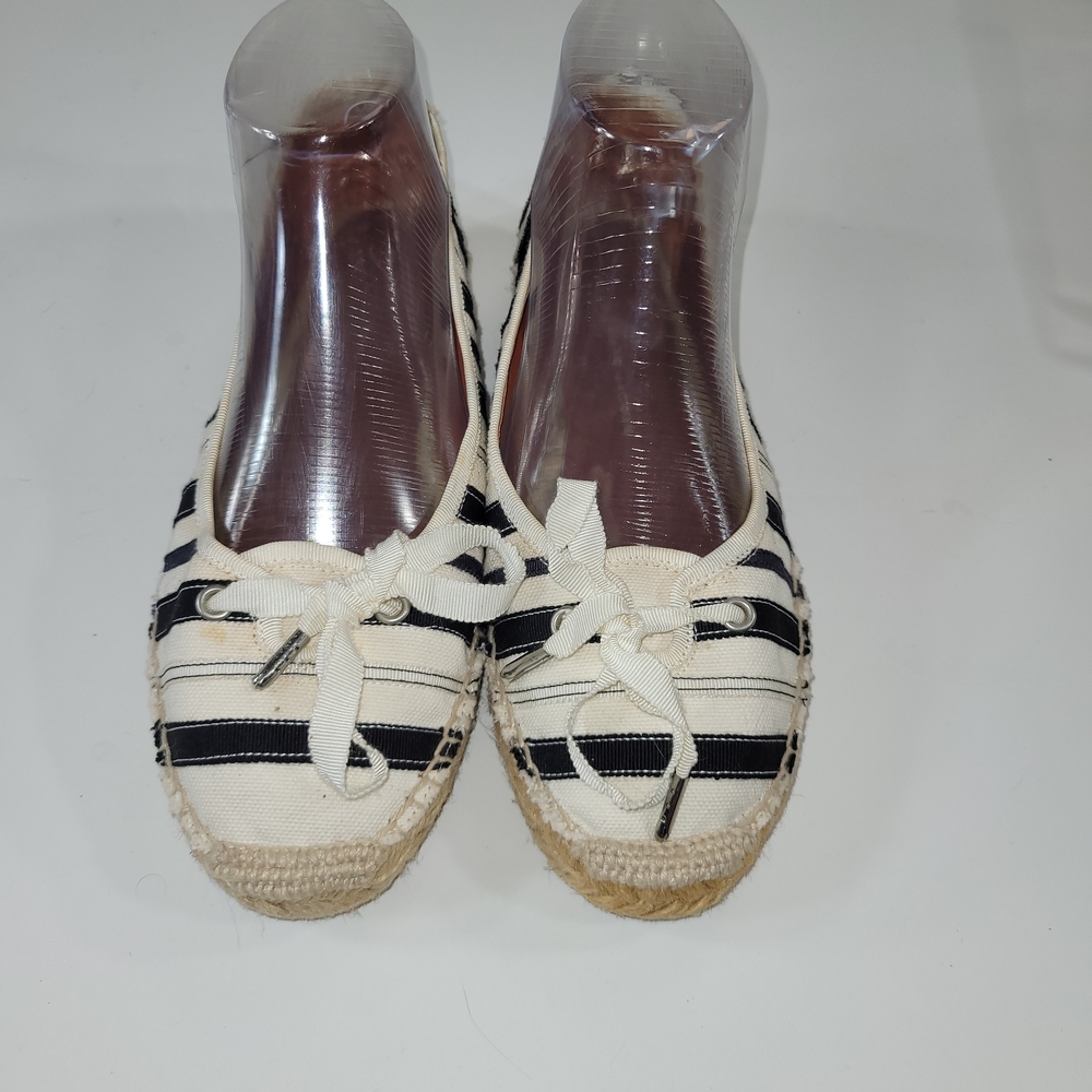 Prada Black Sandals Marc Jacobs Striped Espadrilles Slip On Loafers Size 37 - Picture 8 of 10